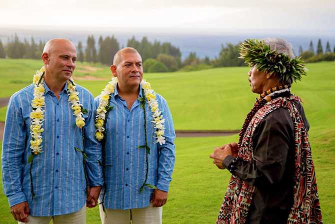 Maui Aloha Weddings Kihei Hawaii - Outdoor Gay Wedding Ceremony