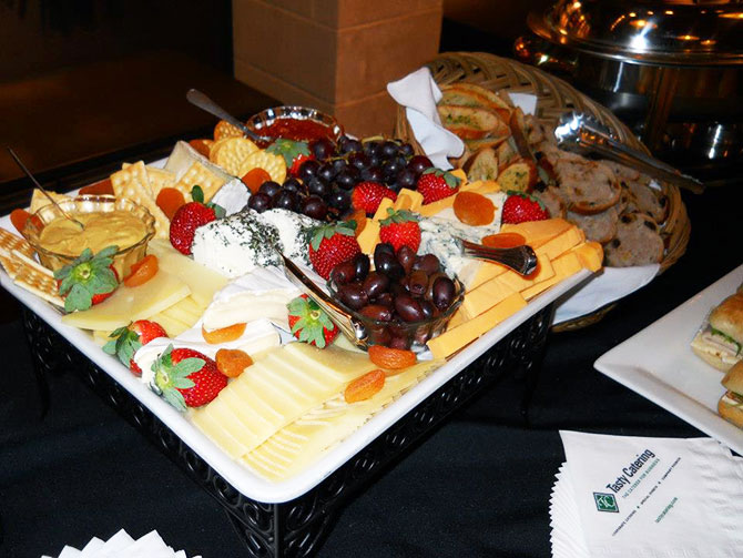 Tasty Catering - cheese, olive and fruit display